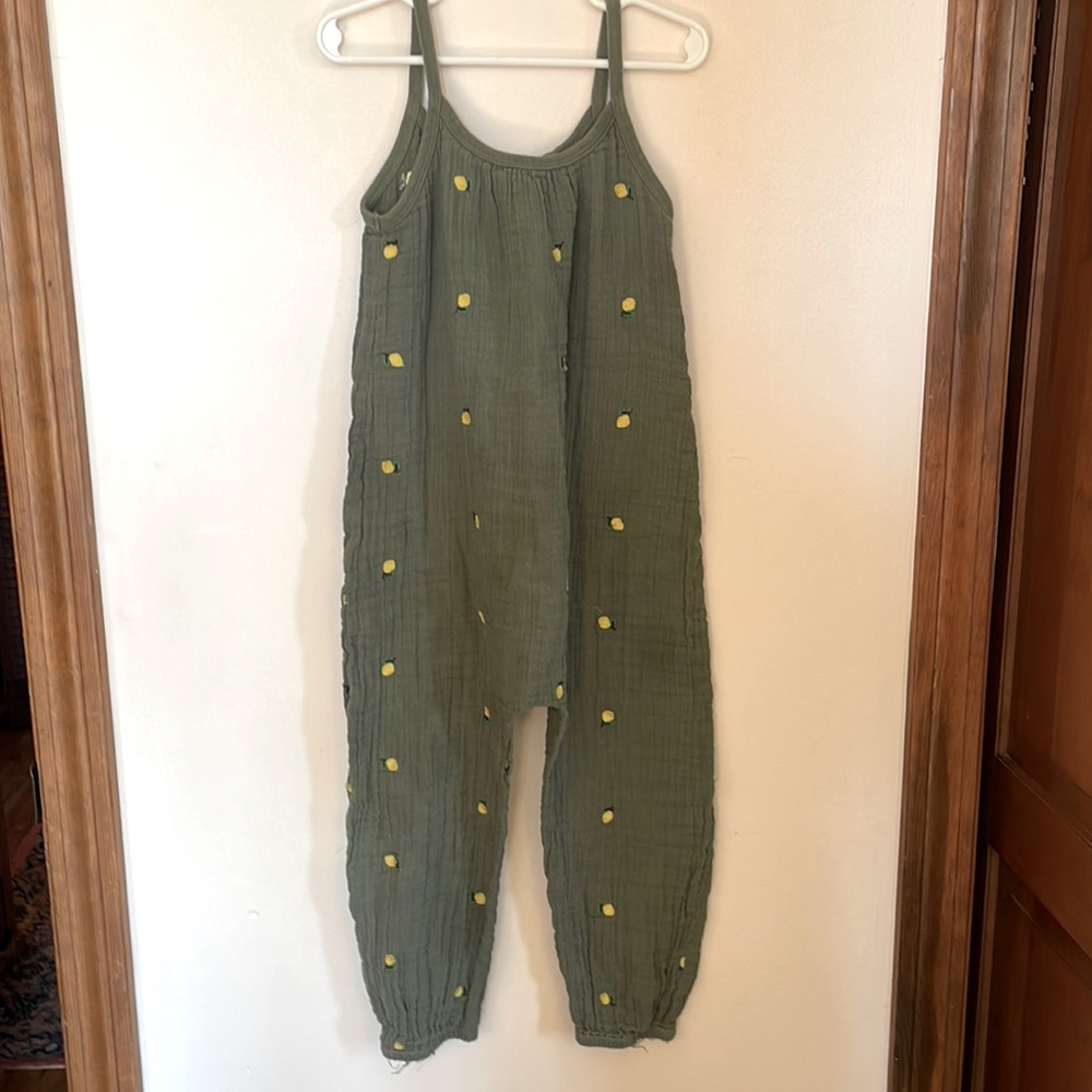 Pink Chicken lemon romper jumpsuit. Runs like a size 6.